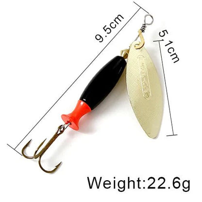 FISH KING Metal Spinner Lure – 18g/24g Long Cast Hard Bait with Hook
